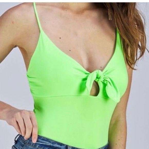 neon lime bodysuit